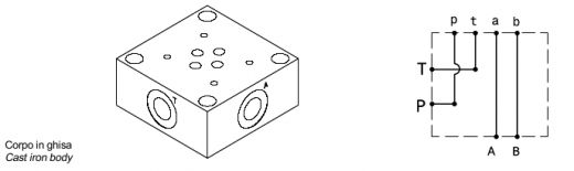 Base monoblocco con attacchi G3/8