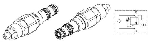Valvola overcenter a cartuccia