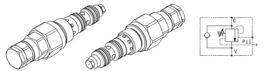Valvola overcentre a cartuccia compensata in pressione