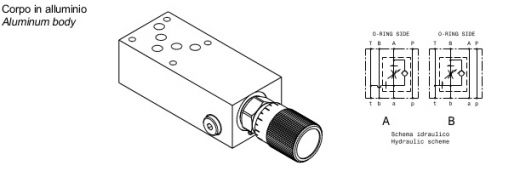 Valvola regolatrice di flusso a tre vie prioritaria modulare con VNR – luce 10