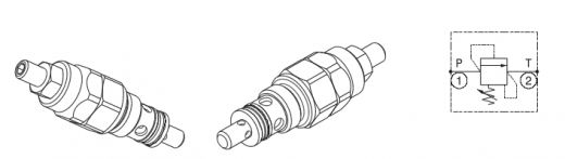 Direct acting, relief valve - cartridge type