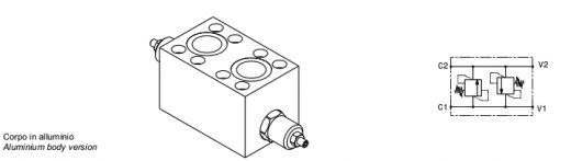 Double effect antishock valve, flangeable SAE 1