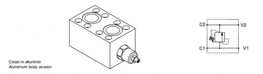 Single effect antishock valve, SAE 1