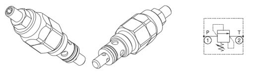 Direct acting, relief valve - cartridge type