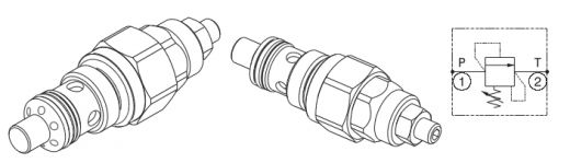 Direct acting, relief valve - cartridge type