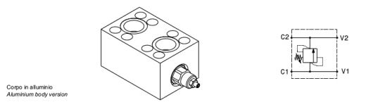 Single effect antishock valve, flangeable SAE 1