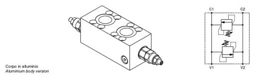 Double effect antishock valve, flangeable SAE 1