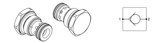 Check valve, cartridge type