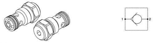 Check valve, cartridge type