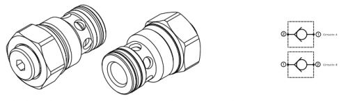 Check valve, cartridge type