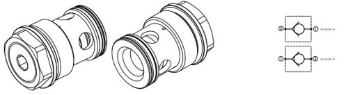 Check valve, cartridge type
