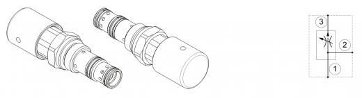 Pressure compensated flow regulator - cartridge type